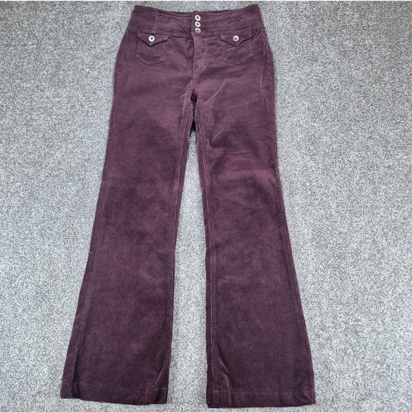 Pilcro and the Letterpress Pants - Pilcro Anthropologie Pants Womens 27 Burgundy Corduroy Trouser Bootcut Stretch